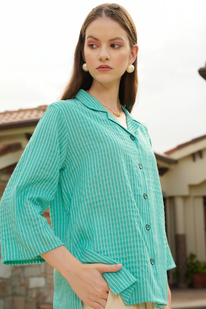 Blue Tide Relaxed Shirt - MODERN BLUE