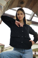 Load image into Gallery viewer, Carbon Black Corduroy Jacket - MODERN BLUE
