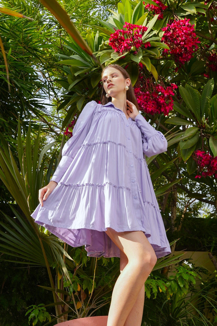 Copy of Pastel Garden Dress | Lavender - MODERN BLUE