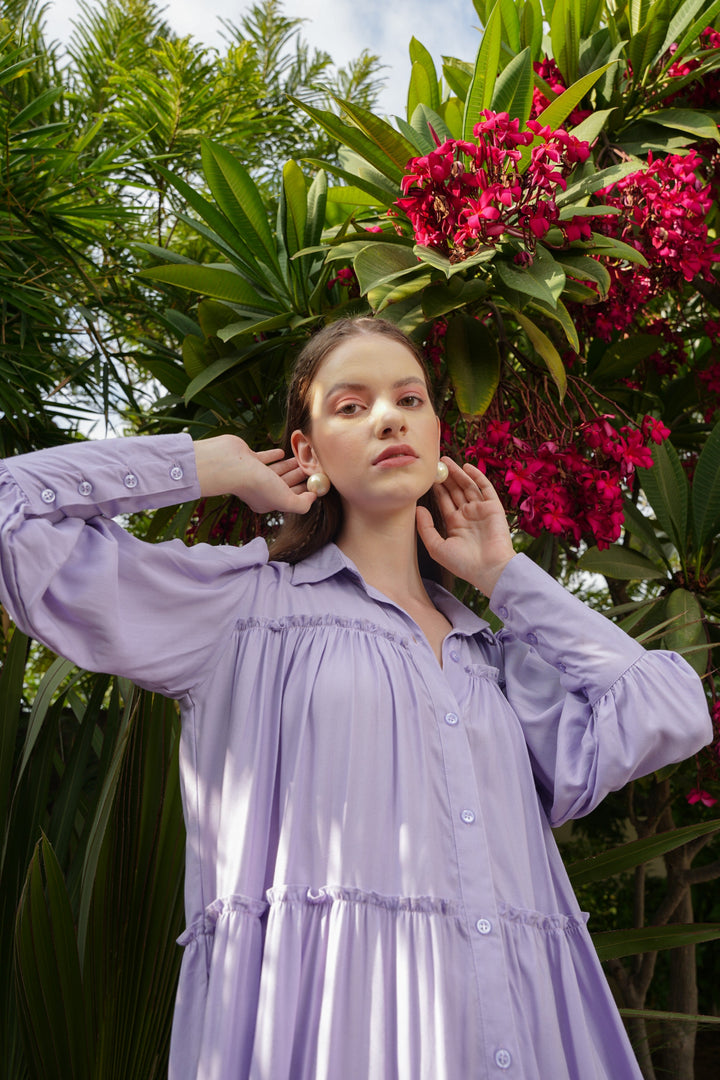 Copy of Pastel Garden Dress | Lavender - MODERN BLUE