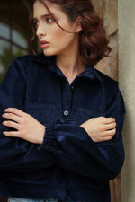 Load image into Gallery viewer, Midnight Blue Corduroy Jacket - MODERN BLUE
