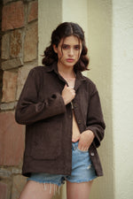 Load image into Gallery viewer, Mocha Brown Corduroy Jacket - MODERN BLUE
