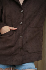 Load image into Gallery viewer, Mocha Brown Corduroy Jacket - MODERN BLUE
