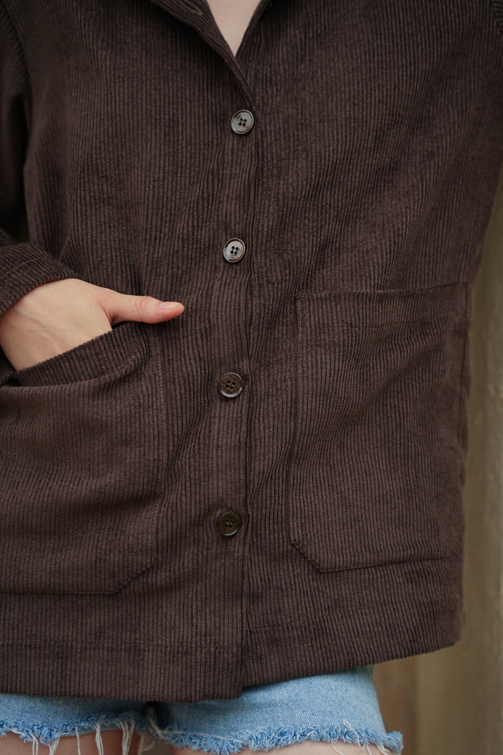 Mocha Brown Corduroy Jacket - MODERN BLUE