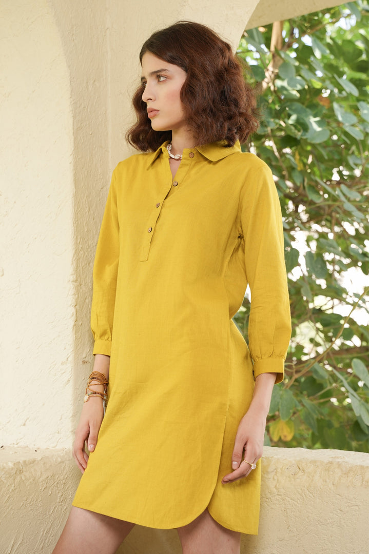 Sunny Day Shirt Dress - MODERN BLUE